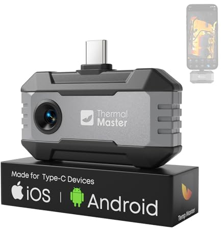 Thermal Master P1 Wärmebildkamera für iPhone 15/16 & Android (USB-C) | 320x240 X³ IR-Auflösung | -20°C bis 600°C | 15x Zoom Infrarotkamera für Hausinspektion, HVAC, Bau & Elektro