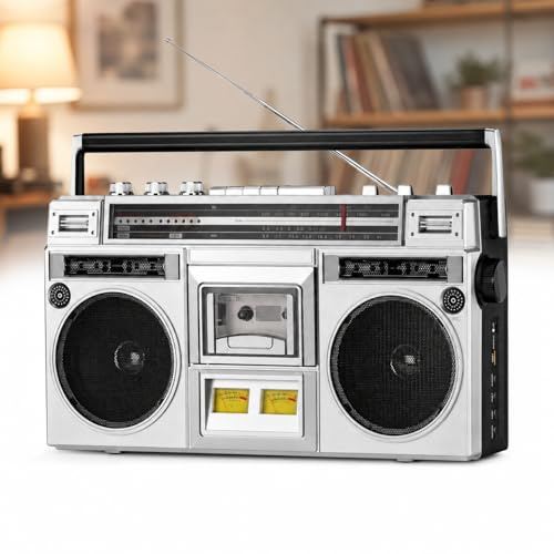 Retro Cd Kassettbandspelare, Klassisk 80-tals Kassettspelare Med Dab+ Radio, Usb/sd Ingångar Och Kassettinspelning, Bärbar Cd-spelare För Hem, Familj, Sammankomst, Resor Och Festbruk