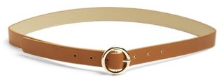 Pieces Women's PCBONNA JEANS BELT NOOS Belt, Detail: Gold Buckle/Brown Cognac, 80