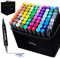TBC The Best Crafts 80 Couleurs Feutre Alcool, Feutre a Alcool Double Pointe, Séchage Rapide et Permanent Marqueur Alcool pour Peinture, Design, Manga