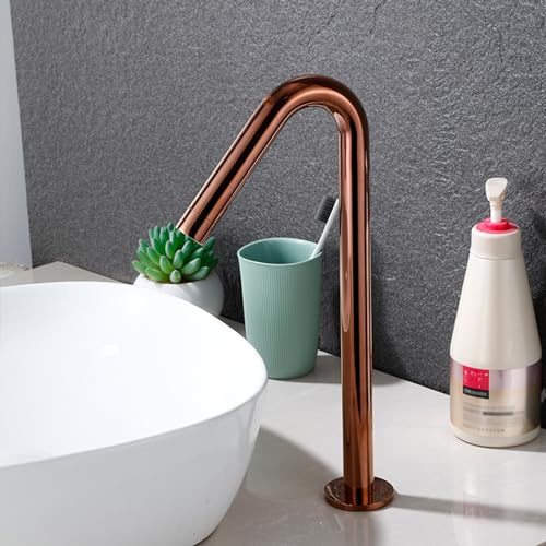 Infrared Basin Tap Sensor Tap Hot and Cold Bathroom Taps Automatic Sensor Tap Bathroom Mixer Tap Basin Battery Powered,Black,Tall Basin Taps
