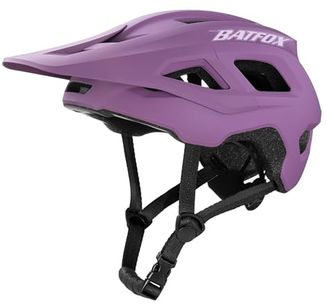 Mountainbike-Helm für Damen und Herren, MTB Fahrradhelm E-Bike Helm für Erwachsene, Größe (52-60 cm) (Violett, M(52-56CM))