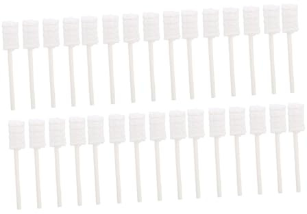 Dioche Fingertungrengöringsmedel 30st Baby Oral Cleaner Tongue Brush - Skonsam Bomullstandvårdstillbehör för 0-3 år Gammal Baby, Ergonomisk 3D-design, Miljövänligt Handtag