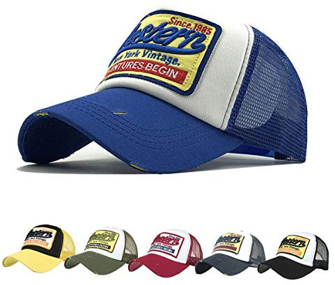 CheChury Gorras Beisbol Deportes Unisex Gorra de Trucker Sombrero de Vintage Gorras de béisbol de Hip Hop Bordada de Malla Sombreros para Hombres Mujeres