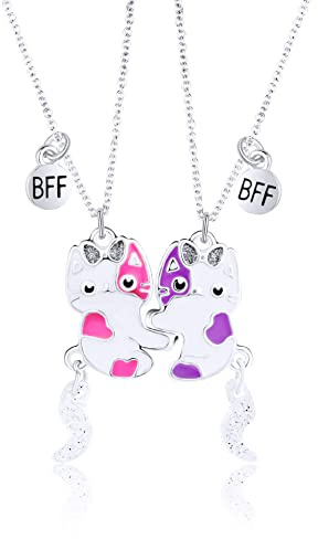 DOYYCA Best Friend Necklace Gifts Magnetic Matching Friendship Necklace for 2 Girls BFF Sister (Cat)