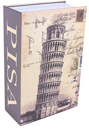 Libro Cassaforte Dizionario Libro Segreto Cassaforte Sicurezza Scatola soldi contanti gioielli Lock Box (Pisa Tipo Torre Pendente) 18 x 11.5 x 5.5cm