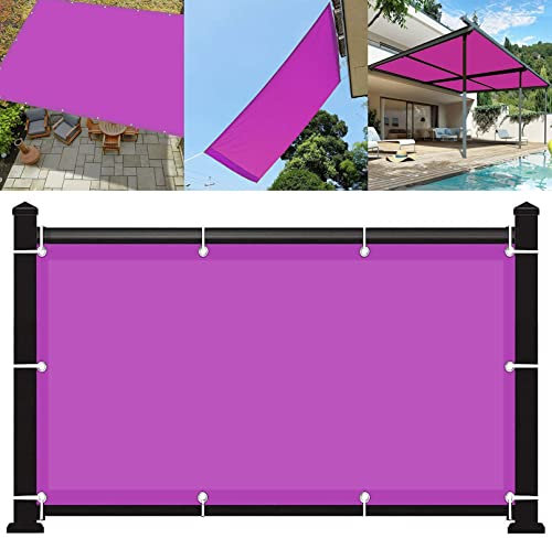 Sonnensegel Rechteckig Wasserdicht 10 x 10 m UV-Schutz Windschutz Terrasse Überdachung Leicht Und Haltbarkeit für Balkon Terrasse Garten Outdoor, Rosa