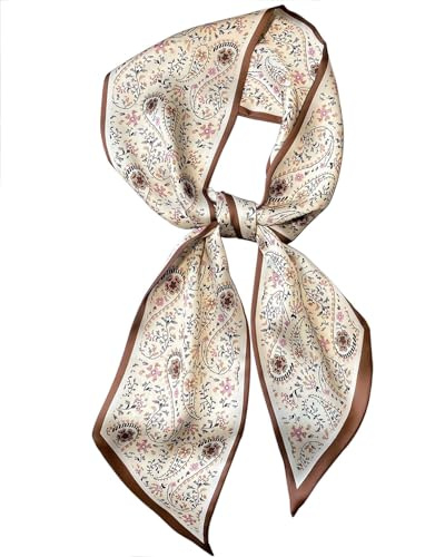kcctoo 59” Long Silk Like Head Scarf Women's Fashion Square Neck Satin Scarfs for Bag Hair Scarves Gift 59 * 5.9”
