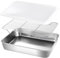 Backblech Mit Deckel 3er Set: Edelstahl Backblech Set, Vielseitig Für Backen, Kochen, Servieren (26x20x5cm)