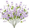 Luabue 2 Pezzi Fiori Artificiali Decorativi Lilla Bouquet di Fiori Fiori Artificiali Viola Fiori Finti per Decorazioni di Soggiorno Matrimonio e Festival