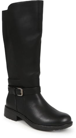 Pavers Wide Calf-Fitting Long Boots - Black Size 7