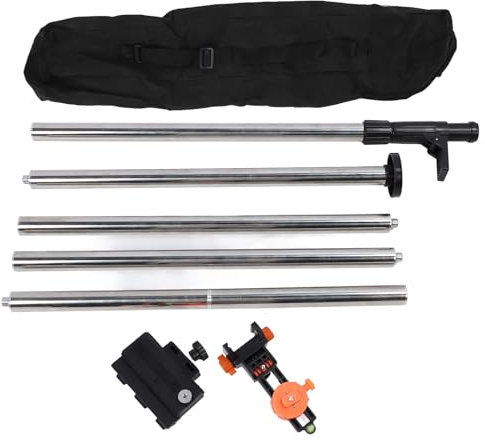 Adjustable TELESCOPING Level Pole MOUNTING Accessories 11.81FT 3.6M 6MM 15.2MM INTERFACES Stable Prevention Highly Compatible Contractors Engineers Surveyors Aluminum Alloy