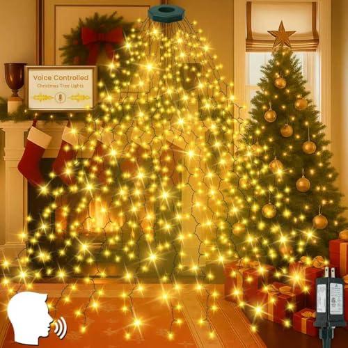 480LED Easy Christmas Tree Lights 8FT Voice Control Cascading Twinkle Light