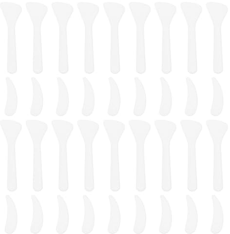 TOYZFRIENDY 100 piezas Cucharas Plásticas para Crema Facial y Mascarilla Aplicadores Cosméticos Duraderos de Cucharillas Blancas para Crema de Ojos y Maquillaje Práctico de Fáciles de Limpiar