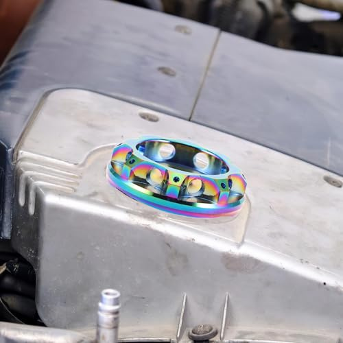 Abaodam Tappo dell’Olio in Lega Colorato per Auto e SUV Tappo di Riempimento dell’Olio Sigillante Anti-Perdite Sostituzione per Serbatoio Carburante Accessorio Veicoli Installazione
