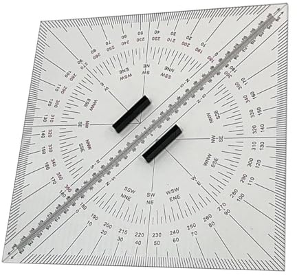 UTTASU 2 st ritning isosceles triangel linjal handritad triangel bräda 30 cm speciell linjal gradskiva för marin navigering tillbehör