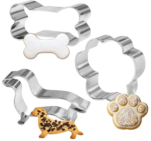 3 Piezas Moldes para Galletas de Hueso de Perro