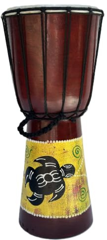 40cm Djembe Trommel Bongo Holztrommel Drum Darbuka Kinder Guter Klang Schildkröte Bunt