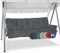 Beautissu Sitzkissen für Hollywoodschaukel 180x50x8cm Flair HS - Garten Auflage mit Zwei Kissen - Polster für Gartenbank Schaumflockenfüllung Polsterauflage Graphit Grau