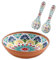 Purely Home Mediterranean - Outdoor/Camping/Picnic - Melamine/Plastic Salad Bowl & Servers Set (Rio Medallion)