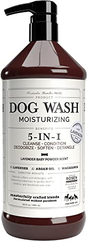 Rosen Apothecary 5-in-1 Dog Wash Moisturizing Lavender Shampoo, by Kira Labs 960ml/32fl