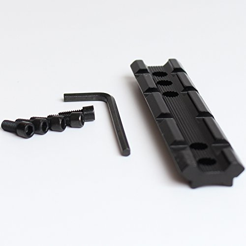 Accesorios de Caza de 100 mm de Largo Adaptador de Base de Montaje de tejedor de riel de Plomo Curvado Inferior de 20 mm Picatinny