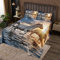 Pferd Bettüberwurf 170x210cm für Kinder Galoppierende Pferde Gedruckt Steppdecke Dekorative Chic Sonnenuntergang Landschaft Tagesdecke 3D Wild Tier Muster 2St