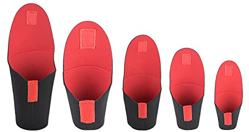 Akozon Linspåse set 5 st kameralins förvaringsväska skyddsfodral stötsäker påse set tillbehör för SLR-lins