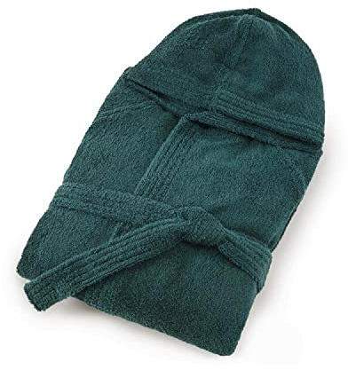 Bassetti Accappatoio con Cappuccio in Cotone Nuovi Colori Uomo Donna Disponibile in Varie Taglie e Colori (Z4 Smeraldo, XXL)