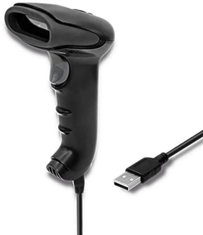 Qoltec Laser Scanner 1D | USB | Black