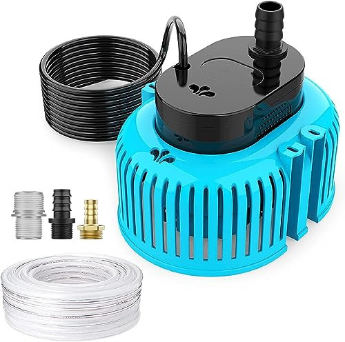 FamYun Sump Pump - 850GPH Ultra Quiet - Submersible Water Pump, Pool Cover Pump, Sump Pump for Pool Drain with 16ft Drain Hose, 16ft Cord