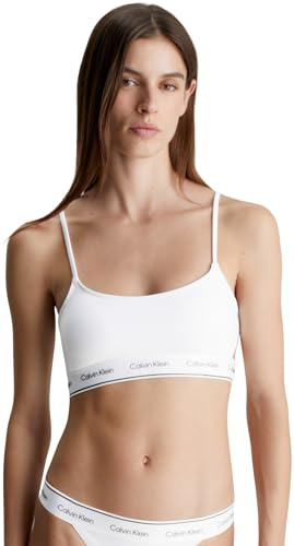 Calvin Klein Top Bikini Bralette Donna senza Ferretto, Bianco (Pvh Classic White), L