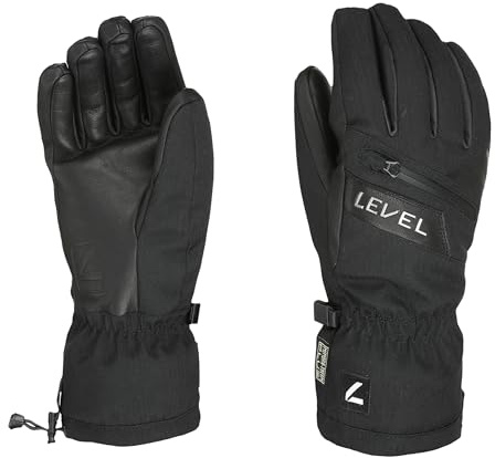 Level Switchback - Herrar Skid- och snowboardhandskar med justerbar lång manschett, termiska vinterhandskar för män vattentäta och andas, snökläder för män, perfekta för skidåkare och snowboardåkare,