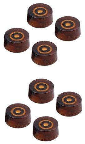 Abaodam 8stücke Große Runde Gitarrenköpfe Teefarbe Lautstärke Und Tonregler Für Elektrische Gitarren Einfache Installation Langlebiges Material Ersatz Für Defekte