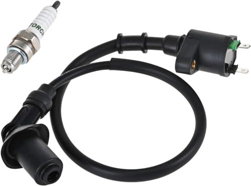 Trkimal bobina di accensione universale + candela per GY6 50cc-150cc Taotao Moto ATV Scooter Ciclomotore Go Kart