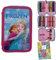 Goldkids - Federmäppchen 3 Fächer - Mäppchen für Mädchen - Federmappe 3-Fach Federtasche Gefüllte Schüleretui 43-teilig - Schulmäppchen und Hausaufgabenheft - Frozen Motiv