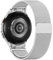 Faliogo Ein klick Metall Armband Kompatibel mit Samsung Galaxy Watch 6 Armband 40mm 44mm, Galaxy Watch 7 4 5 Armband, Keine Lücke Edelstahl Ersatzarmband für Watch 5 Pro/Watch 6 4 Classic, Silber