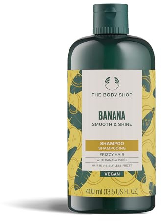 The Body Shop Banana Truly Nourishing Shampoo (1x 400ml), Anti Frizz Shampoo with Banana, For Dry Hair Prone to Frizz, Wavy and Curly Hair, Frizz Control, Vegan Haircare