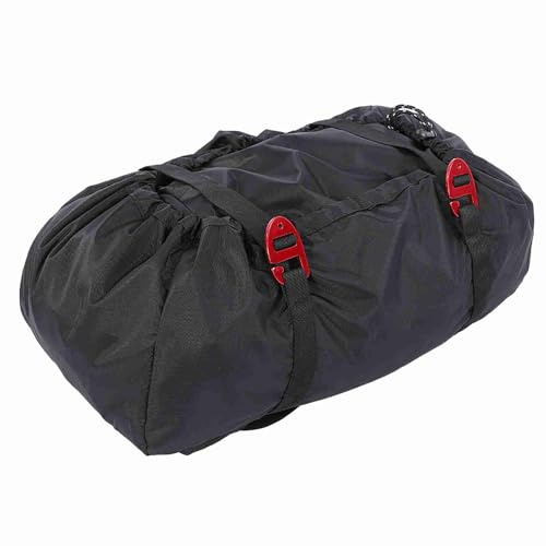 Dioche Vandringsstav med Klätterrep Kit Bag Utomhusryggsäck med Hopfällbar Presenning för Camping och Vandring (Svart)