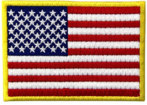 Bandera Estadounidense Estados Unidos de America Emblema Uniforme Militar Parche Bordado de Aplicación con Plancha