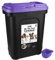ASAB Pet Food Storage Container Large 30L/15kg Plastic Food Storage Container With Integrated Food Scoop and Flip Top Locking System Perfect for Dog Treats Dog Food and Kitten Food (Purple, Large)