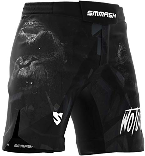 SMMASH MMA Shorts Herren Thaibox Muay Thai Hose Boxhose Sporthose Trainingsshorts Atmungsaktiv Kletterverschluss Abriebfest Ultraleicht
