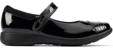 Clarks Etch Craft K Ballerine Donna, Vernice nera, 8.5 UK Child Wide