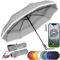 Royal Walk Regenschirm Taschenschirm Sturmfest Automatik Auf und Zu Winddichter Doppelverdeck Klein Stabil Schirm Reflektierend mit Luxuriösem Echtholzgriff für Damen und Herren Umbrella