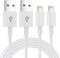 2Pack 3M iPhone Lightning to USB Cable - 10 Foot, 2.4A Fast Charging Cable for iPhone 14/13/12/11 Pro Max/XS/XR/X/8/7/6 Plus/5, iPad and iPod