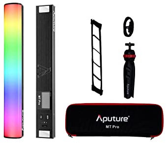 Aputure MT Pro RGB Light Wand Stick,Bi-Color 2000K -10000K 7.5W Output Pixel-Mappable RGBWW Mini LED Tube Light Support Sidus Link App/DMX/RDM Control (30cm)