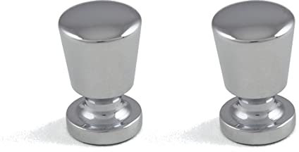 cyclingcolors 2x bouton de tiroir métal chromé brillant poli 24mm meuble design porte poignée commode armoire maison à visser