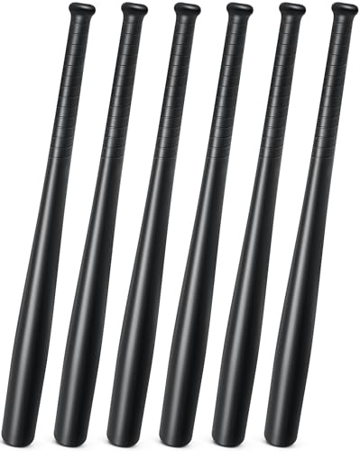 Liliful 6 Pack Plastic Baseball Bats 29.5 Inch Solid Lightweight Bat with Molded Grip Handle Bulk for Practice Group Activities Party and Events