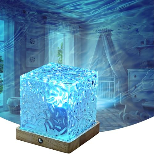 LETOUR Ocean Lamp Luminorthe Cube Lamp Northern Lights Projector 16 Colors & 30 Modes Wave Night Light for Kids, Ceiling Projector for Bedroom/Party/Game Rooms