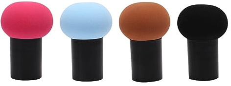 Beaupretty Coussins Cosmétiques Faciles à Nettoyer Lot de 4 de Champignon Accessoires Créatifs Houppettes en Latex Économisent la Poudre Couleur Aléatoire pour Maquillage Visage